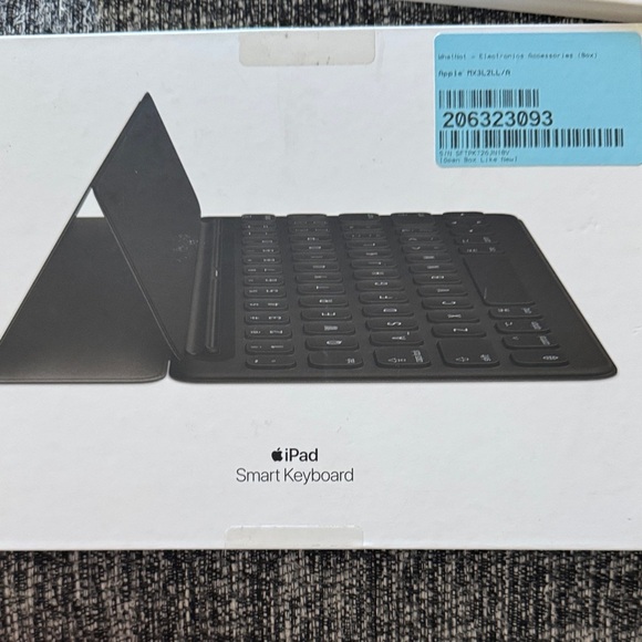 Apple Smart Keyboard MX3L2LL/A for iPad 7th, 8th, 9th Gen & 10.5” New in Box, - Picture 1 of 5